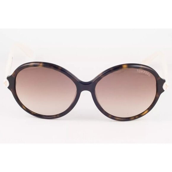 NWT Tom Ford FT0343 Havana Round 59mm Sunglasses